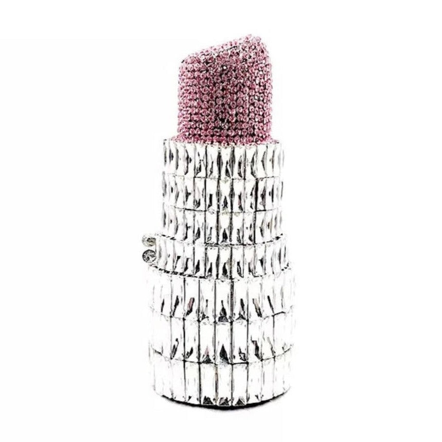 STYLE BEVERLY HILLS Silver Lipstick Clutch