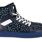 Navy Crystal Sneakers