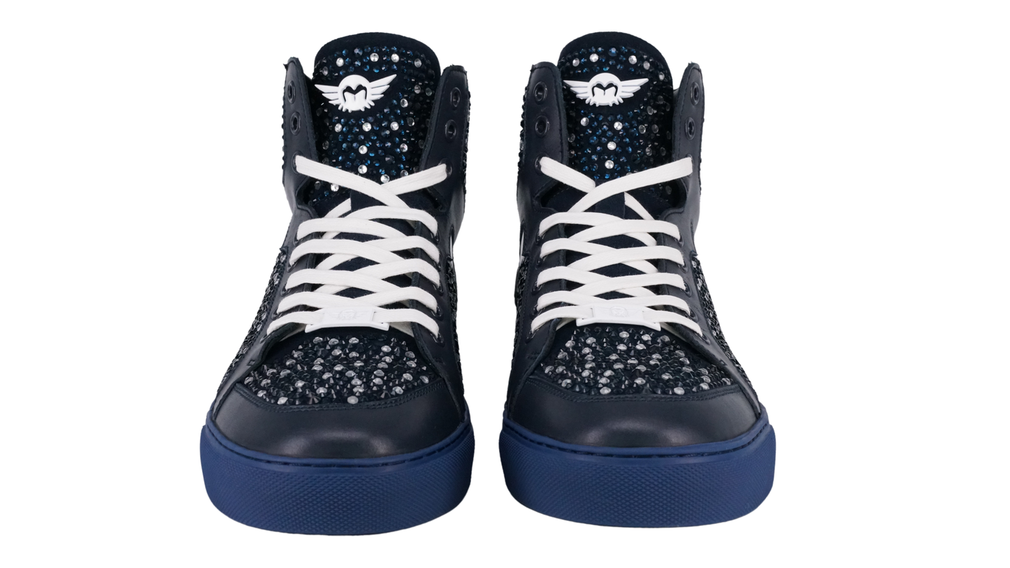 Navy Crystal Sneakers
