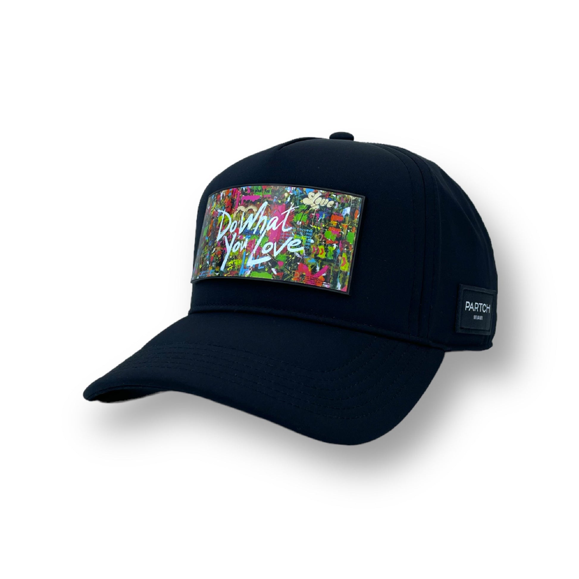 Black Luxury Fashion trucker Hat Partch Do What Love Art PARTCH-clip Removable front Patches