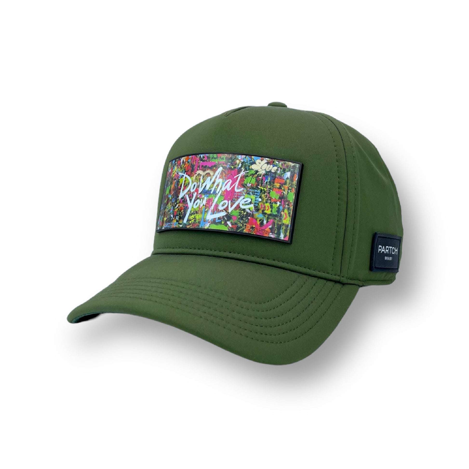 Trucker cap Do What You Love in Green by PARTCH Fashion