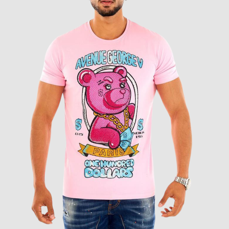 GEORGE V Pink Bear T-Shirt