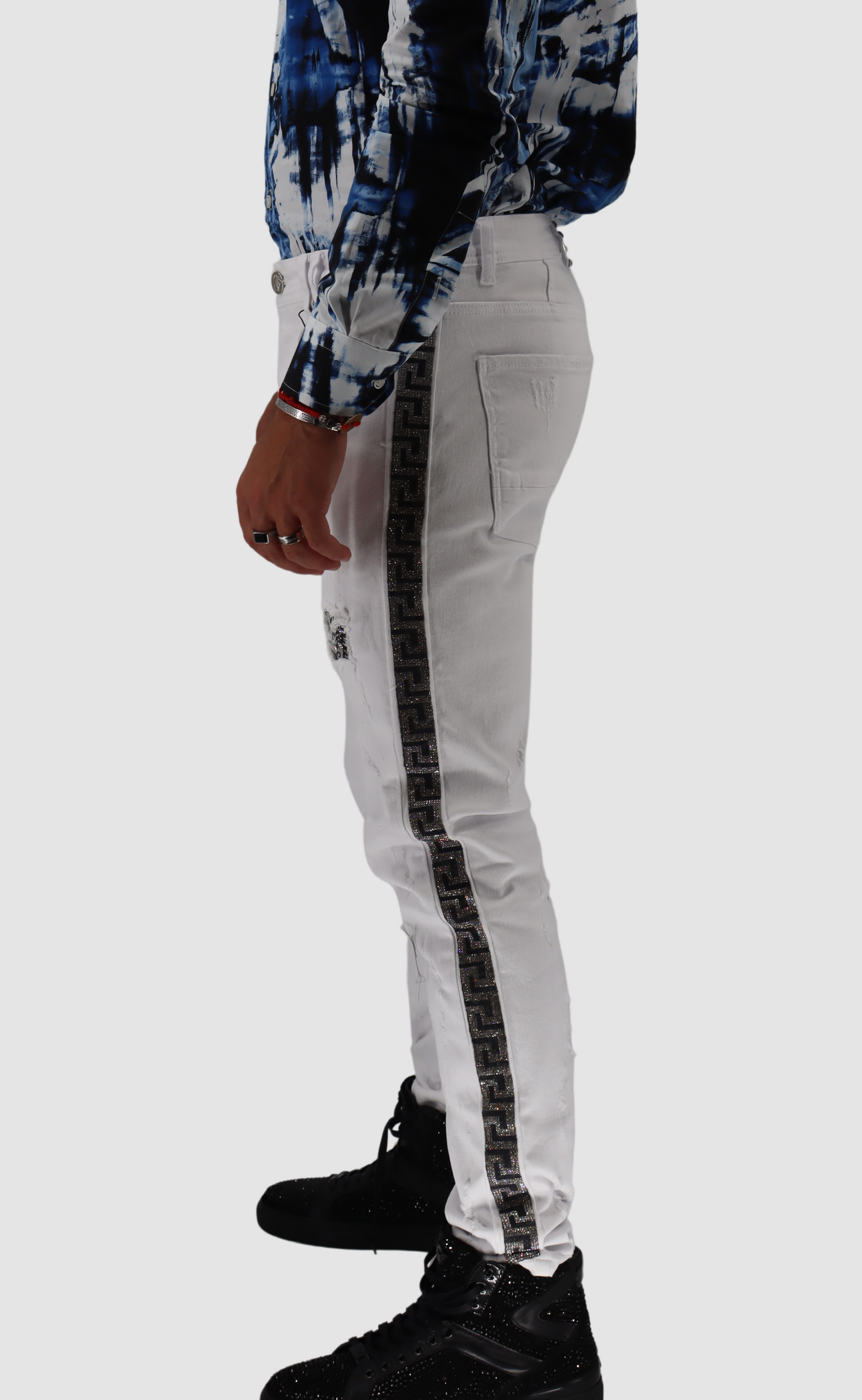 BARABAS White/Silver Jeans