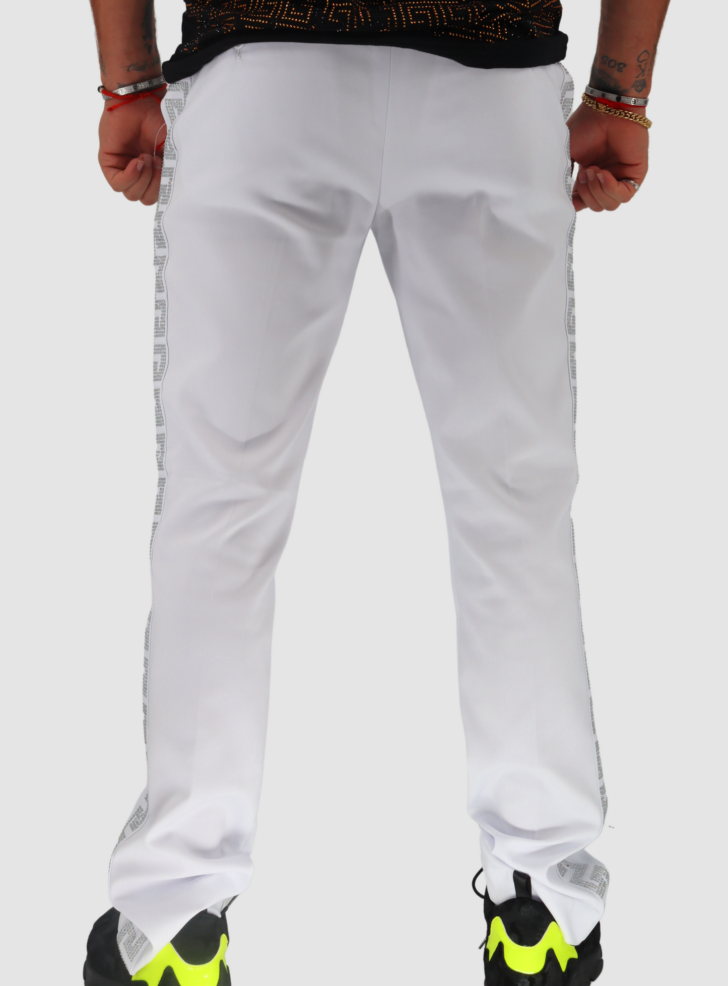 BAROCCO White/Silver Baroque Pants