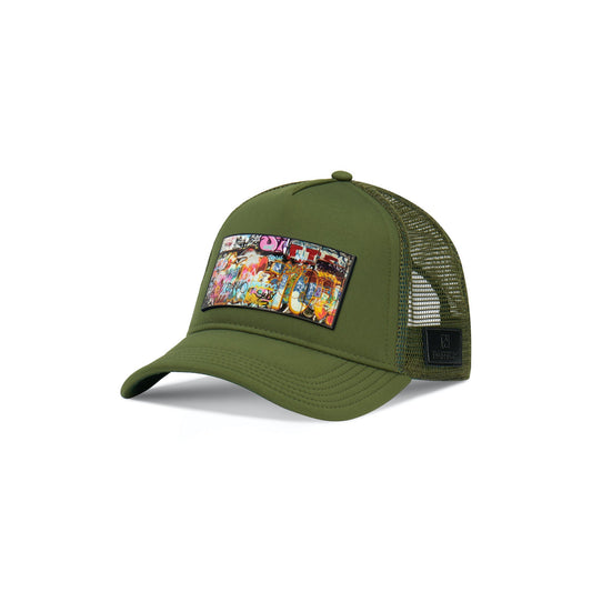 Partch Trucker Hat Kaki with PARTCH-Clip Dulxy Front View