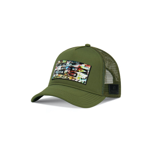 Partch Trucker Hat Kaki with PARTCH-Clip Unixvi Front View