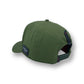 Partch fashion green trucker hat with leather accents