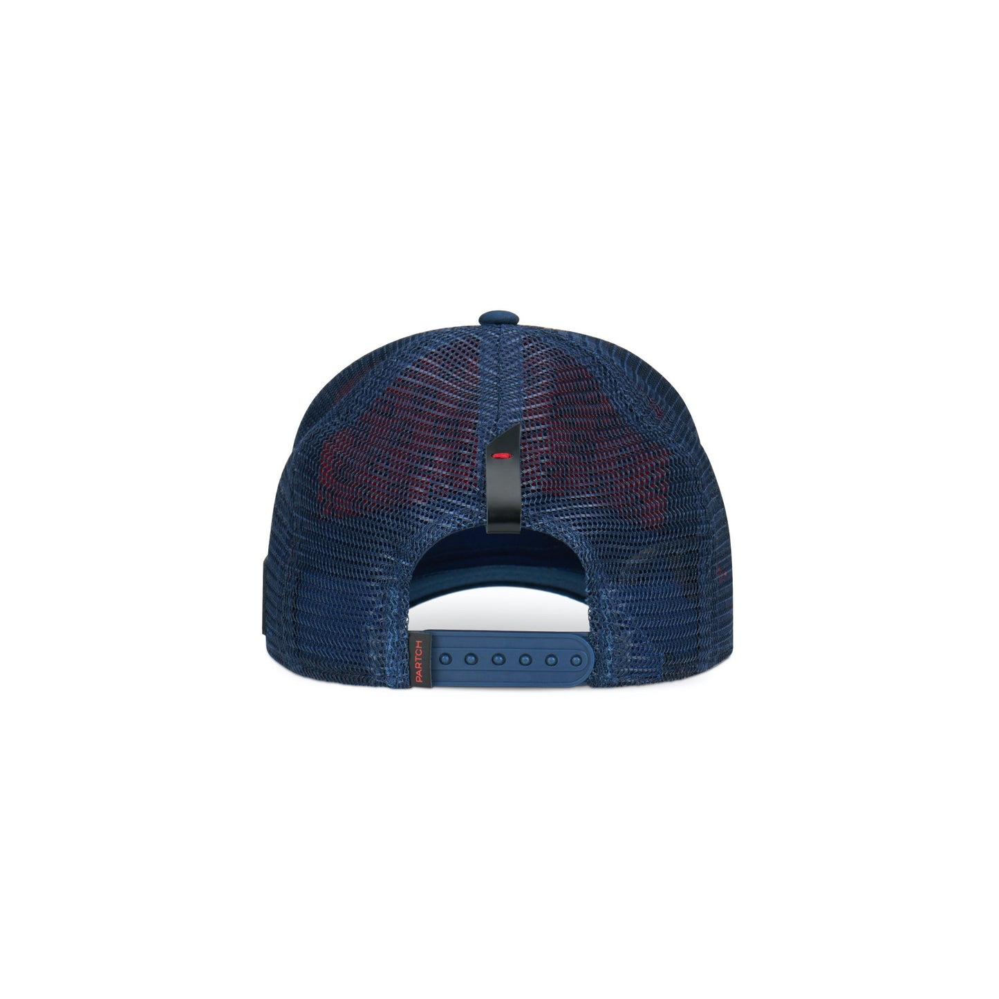 Partch Trucker Hat Navy Blue with PARTCH-Clip Exsyt Back View