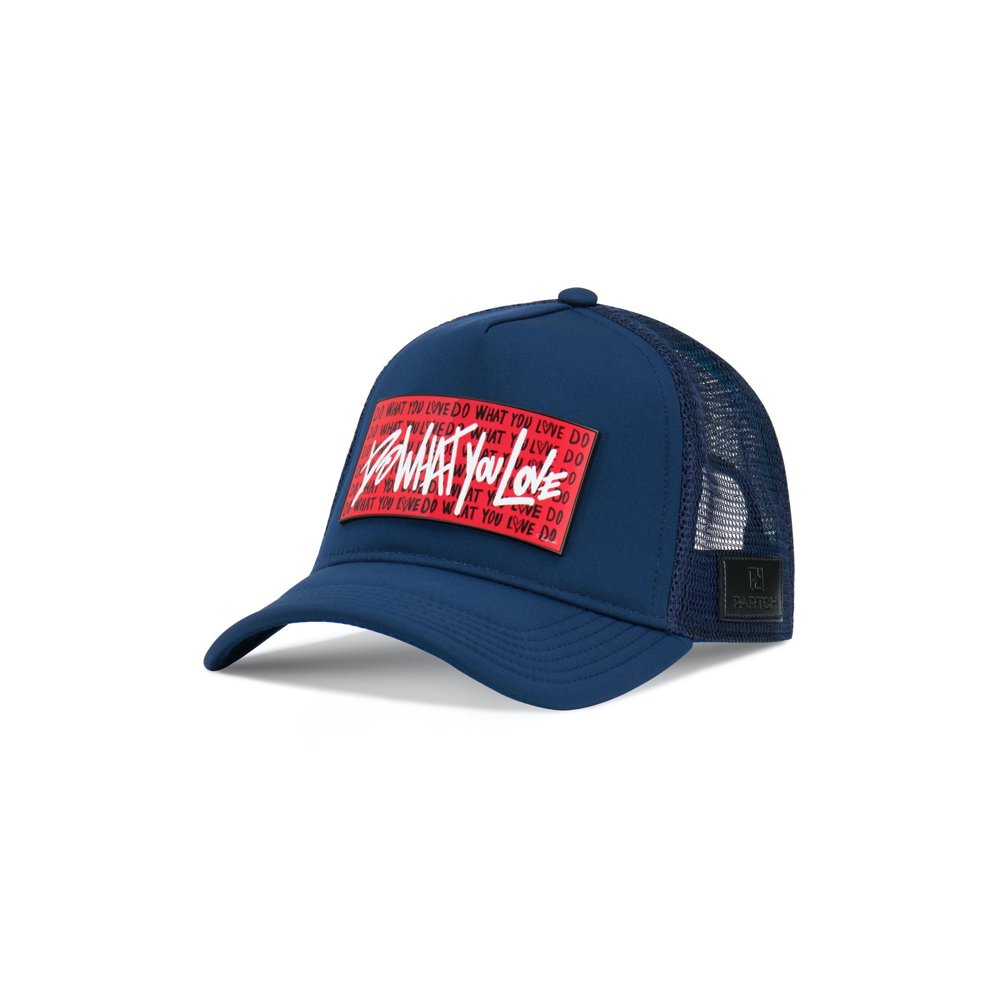 Partch Trucker Hat Navy Blue with PARTCH-Clip DWYL-R55 Front View