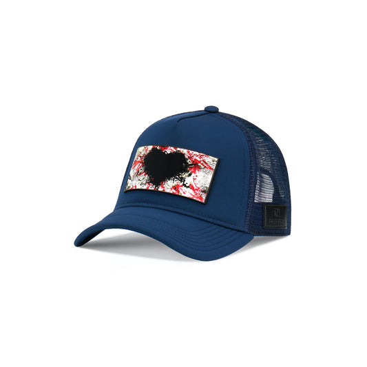 Partch Trucker Hat Navy Blue with PARTCH-Clip Inspyr Front View