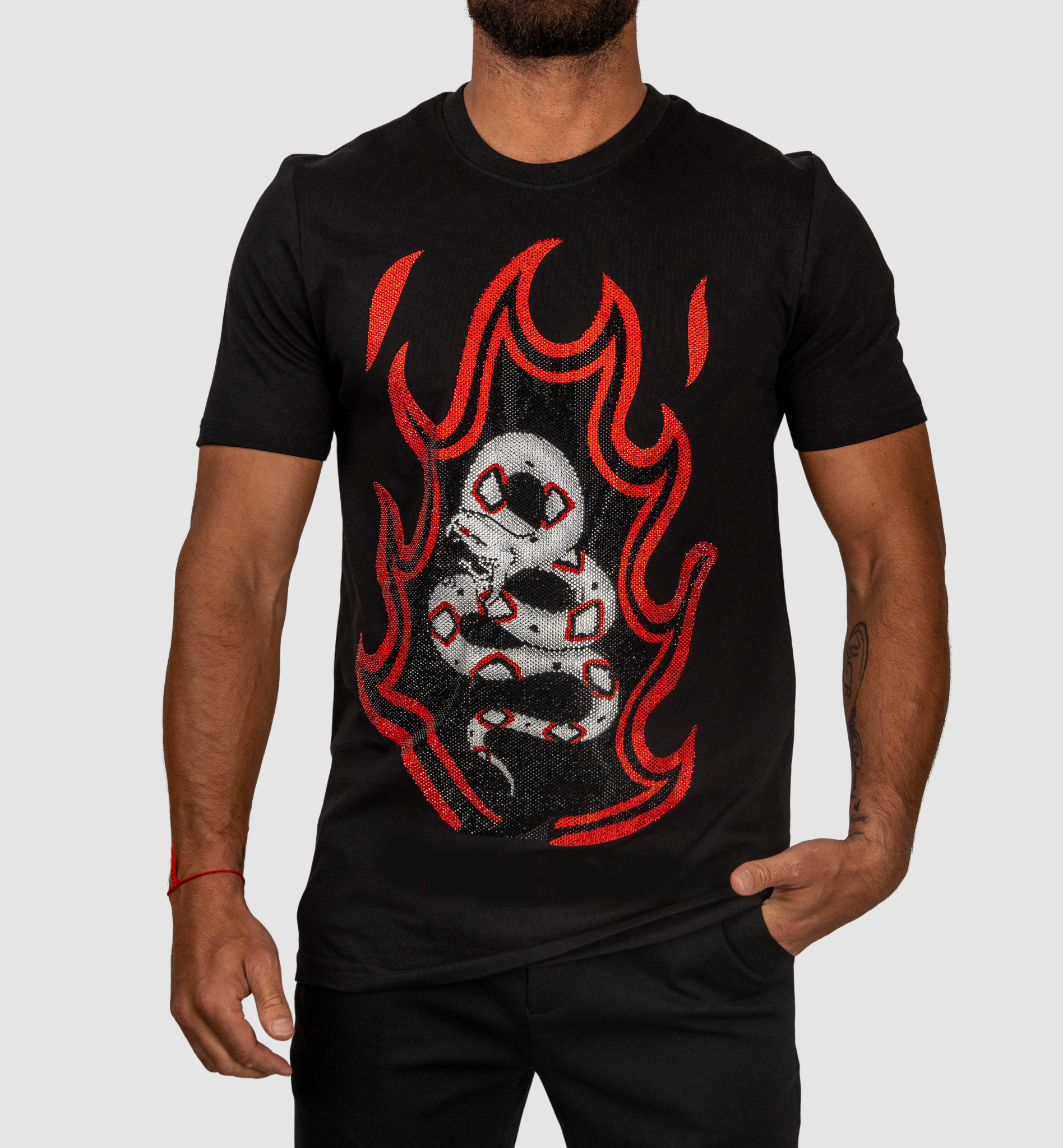 Ferrari Massari Black T-Shirt with Snake