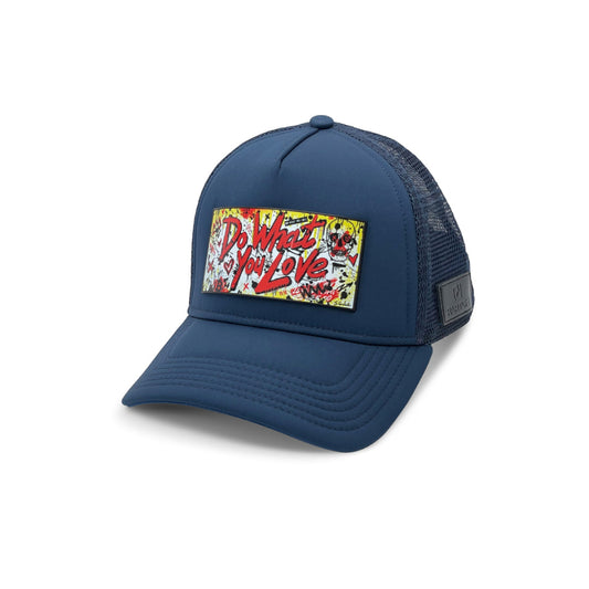 Partch - Do What You Love Trucker Hat in Navy Blue & Yellow – High Fashion Men and Women Collection