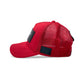 Red Logomania Trucker Hat & Caps by Partch | Features PARTCH-Clip interchangeable Art patch made in Aluminum High Purity