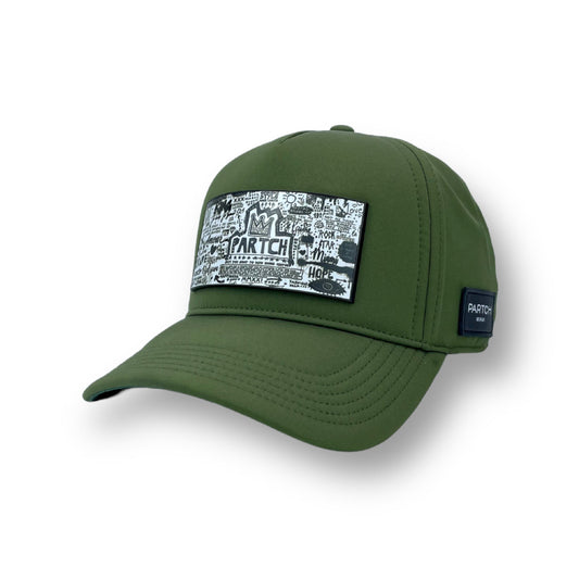 Partch trucker hat green and pop love art Partch-clip removable