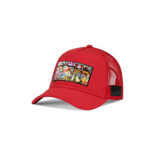 Partch Trucker Hat Red with PARTCH-Clip Dulxy Front View