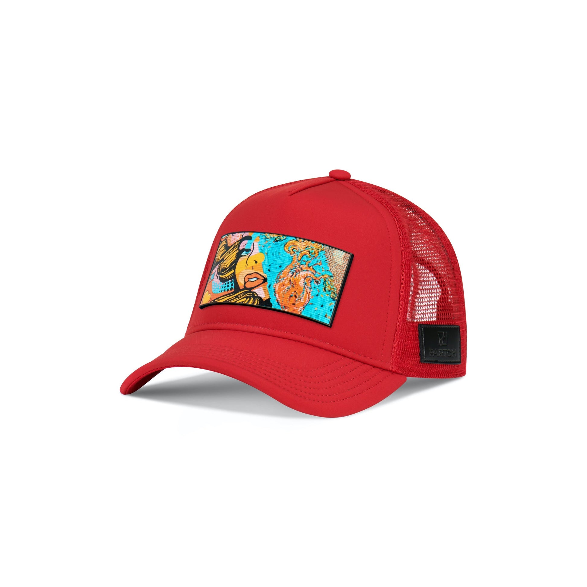 Partch Trucker Hat Red with PARTCH-Clip Exsyt Front View