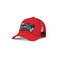 Partch Trucker Hat Red with PARTCH-Clip Pop Love Front View