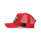 Partch Trucker Hat Red with PARTCH-Clip Pop Love Side View