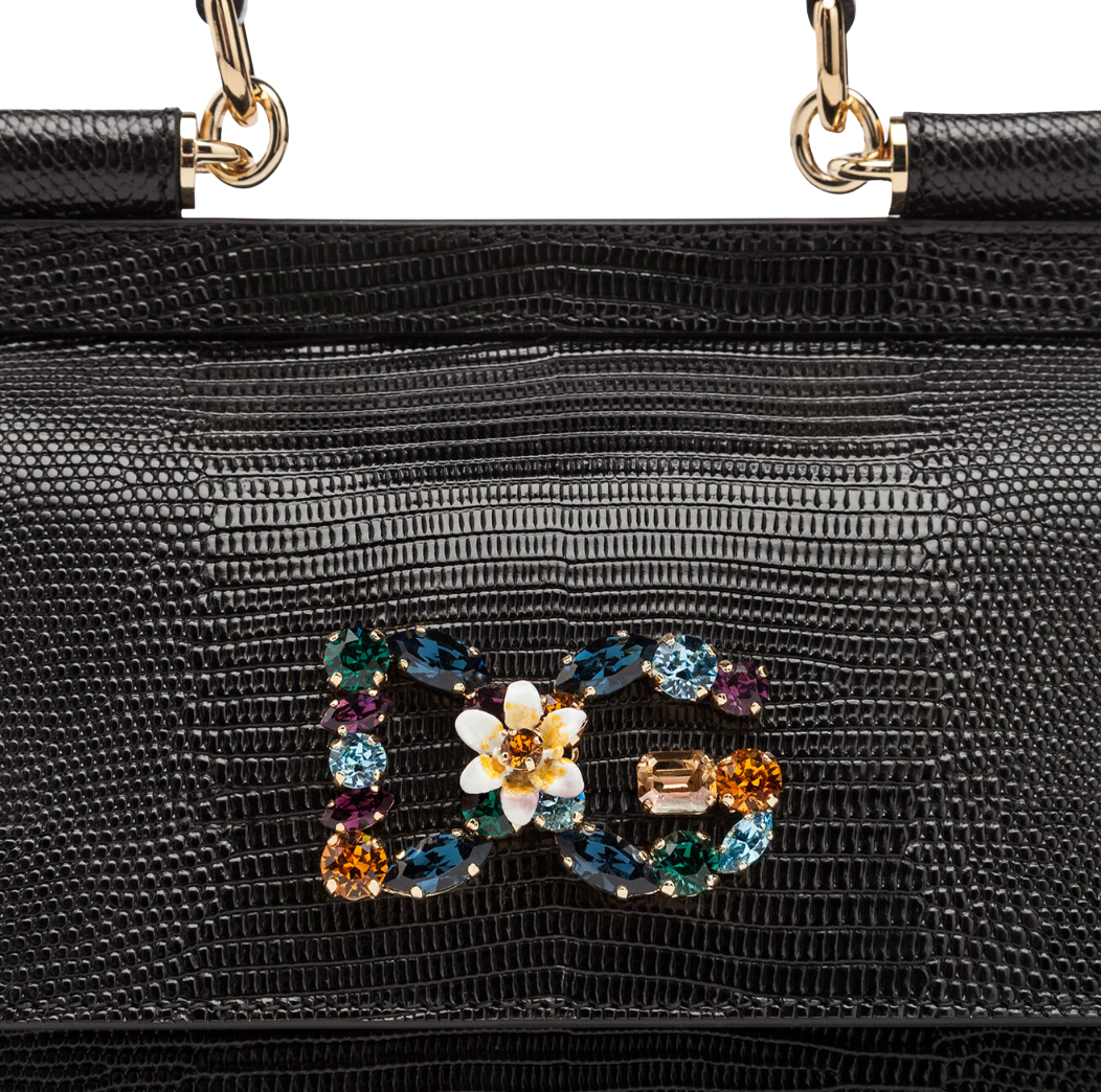 Dolce & Gabbana Black DG Logo Exotic Leather Fanny Pack Pouch Bag – AUMI 4