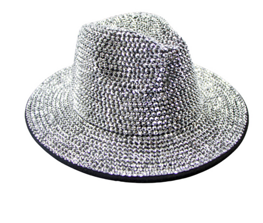 WESTERN FASHION Silver Crystal Hat