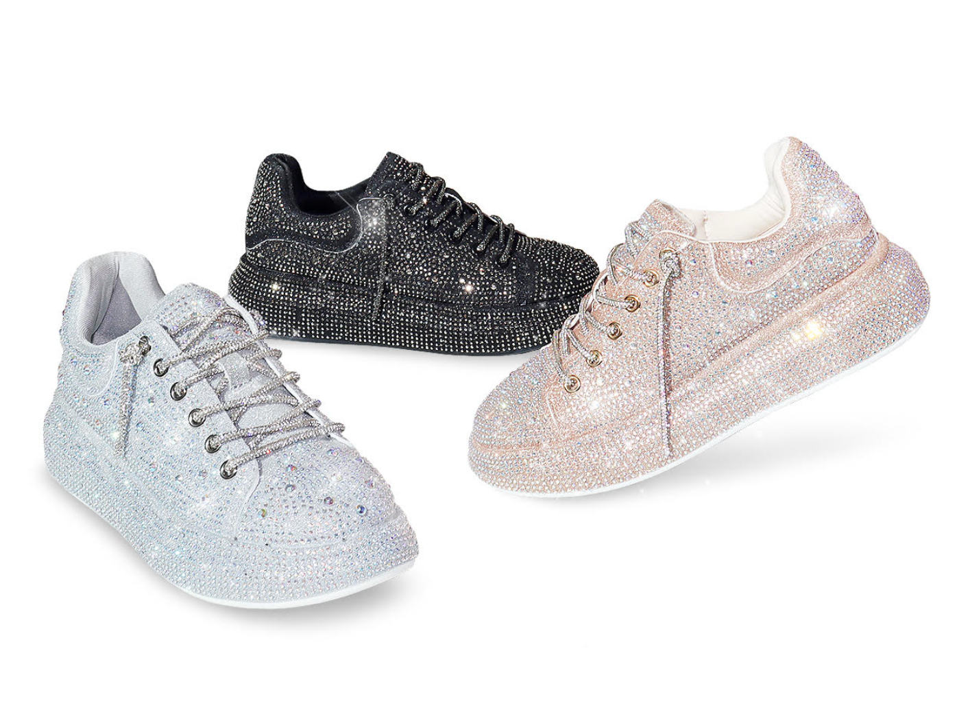 Black/Silver Sneakers - Main Image