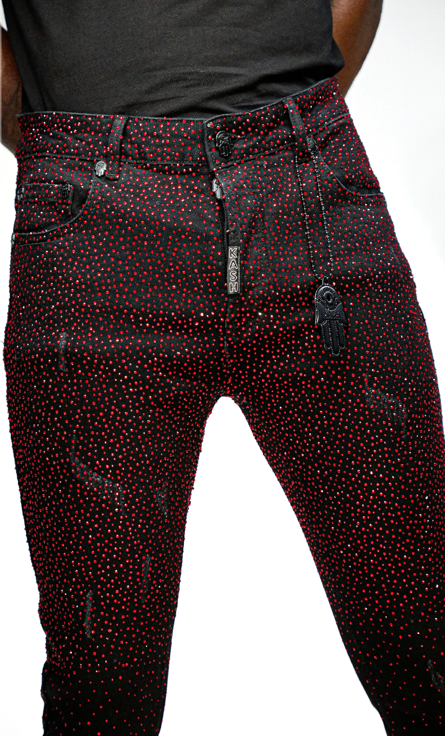 Kash Black/Red Jeans
