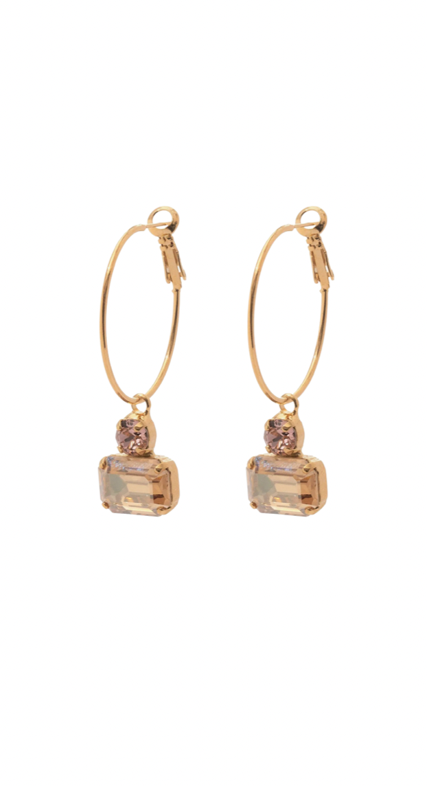CORAVANA Lux Hoop Gold Earrings