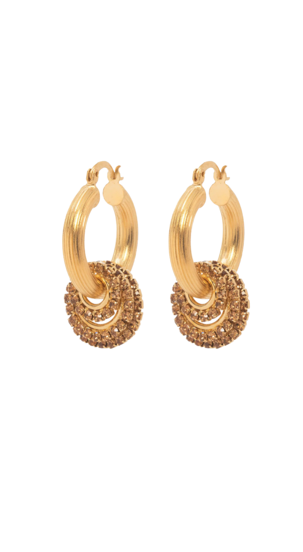 CORAVANA Dreamer Hoop Gold Earrings