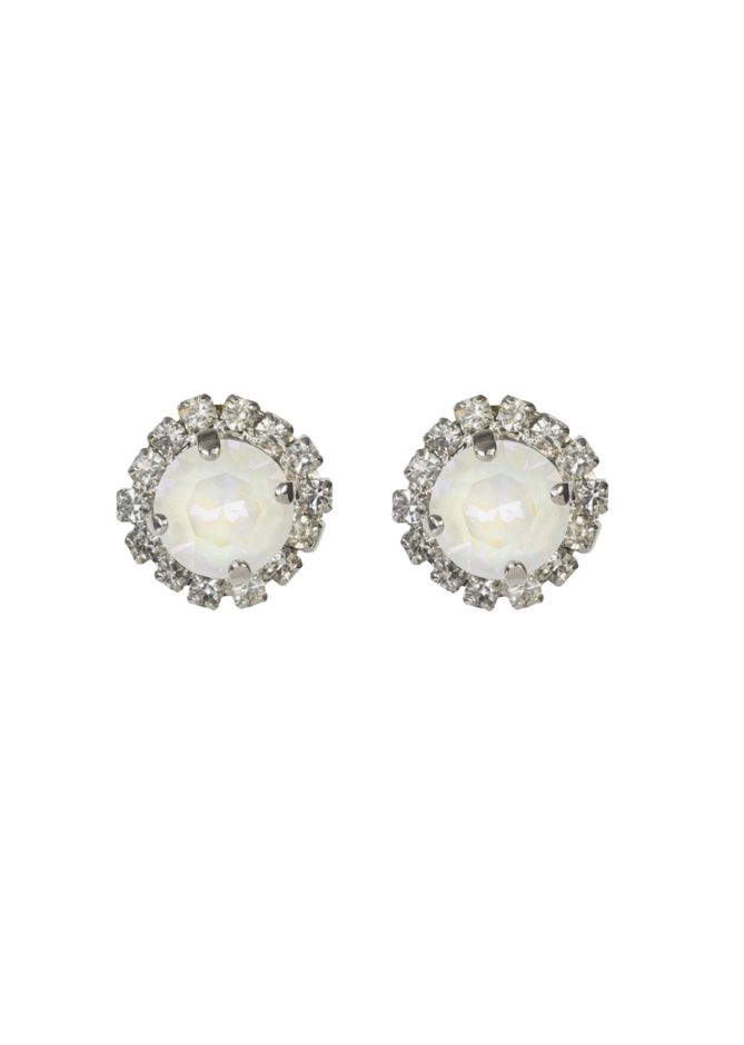 CORAVANA Color Drop Glam White Earrings