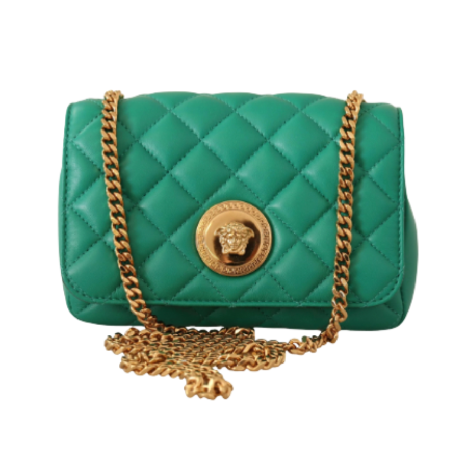 Versace Virtus Micro Bag, Female, Green, One Size