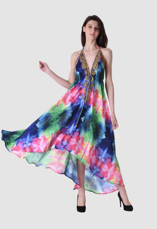 JSQUAD Multicolor Canvas Dress
