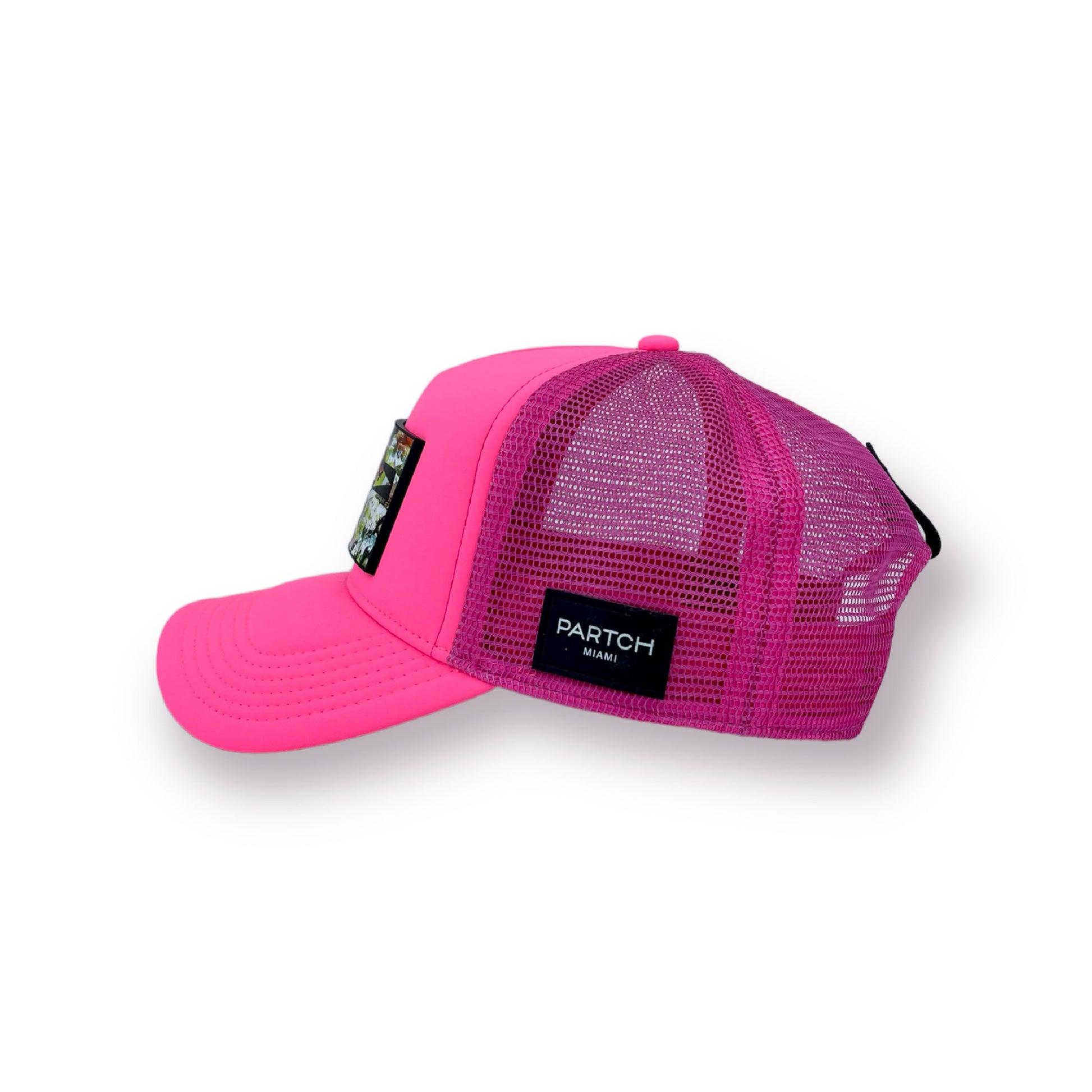 Partch pink trucker hat art unixvi partch-clip removable