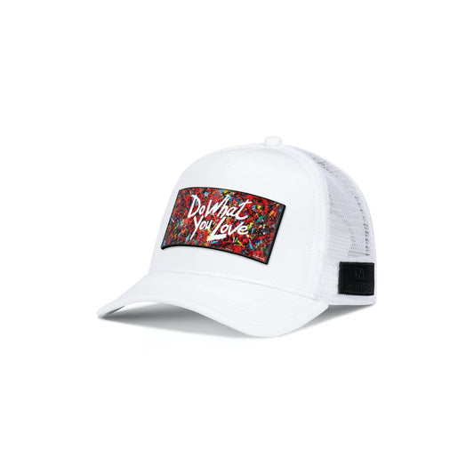 Partch Trucker Hat White with PARTCH-Clip DWYL-B77 Front View