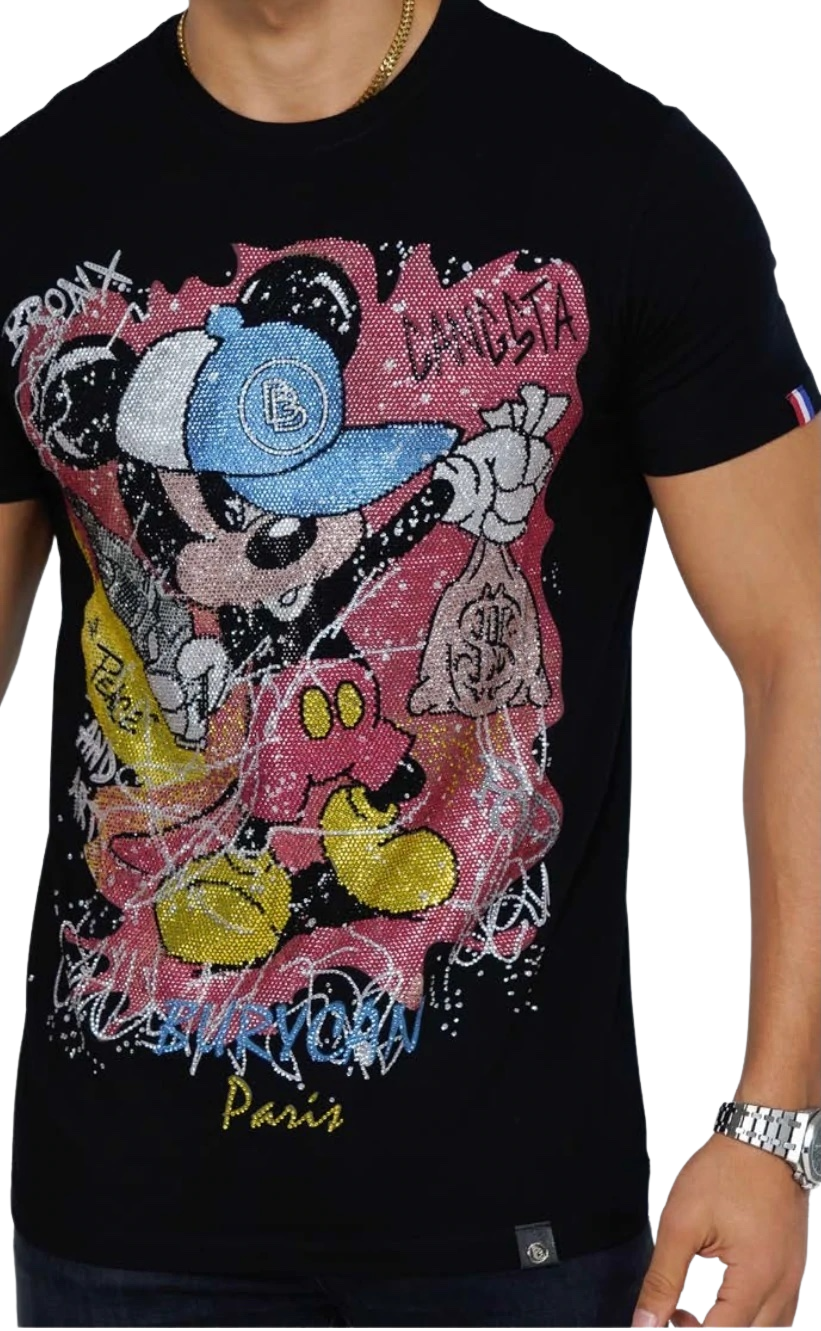 BURYCAN Black Mickey Ganstar Teeshirt